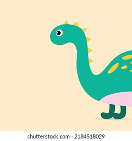 Dinosaur kids icon, editable vector illustration for decoration images and background