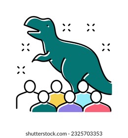 dinosaur kids party color icon vector. dinosaur kids party sign. isolated symbol illustration