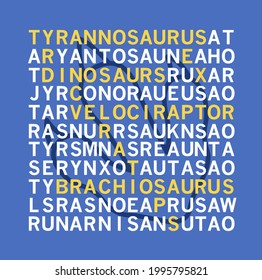 
DINOSAUR-LETTER-SOUP, DINOSAUR-FOOTDRUCK