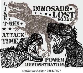 Dinosaur life graphic design vector art