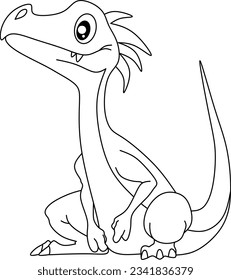 Dinosaur line art for coloring book page
