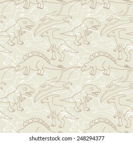 Dinosaur line art Pattern