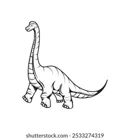 Dinosaur Line Art Vector - 02