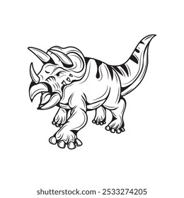 Dinosaur Line Art Vector - 03