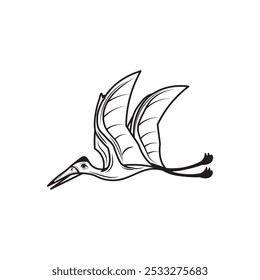 Dinosaur Line Art Vector - 04
