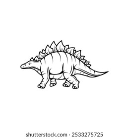 Dinosaur Line Art Vector - 05
