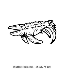 Dinosaur Line Art Vector - 09