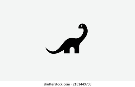 Dinosaur Line Art Vector Icon 