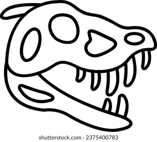 Dinosaur Line Icon.Prehistoric, Extinct, Fossils, Jurassic, Paleontology, Reptile, Dinosaurs, Ancient