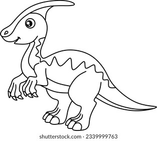 Dinosaur line qrt vector for coloring book page