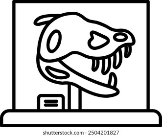Dinosaur Line vector Icon Design