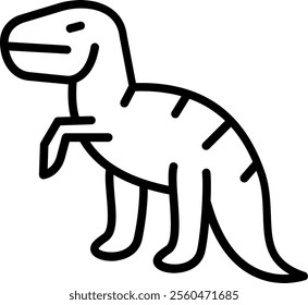 Dinosaur Line Vector Icon Design