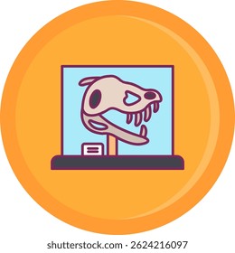 Diseño de icono de Vector de línea de dinosaurio