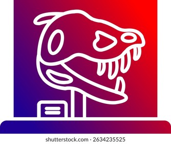 Dinosaur Line vector Icon Design