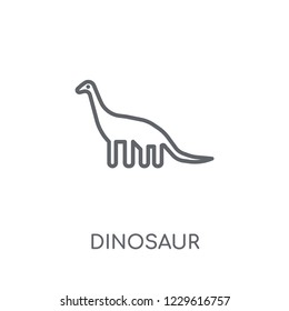 Dinosaur linear icon. Modern outline Dinosaur logo concept on white background from Museum collection. Suitable for use on web apps, mobile apps and print media.