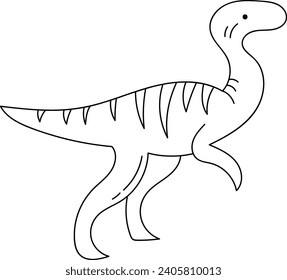 Dinosaurier Lined Silhouette Vektorgrafik