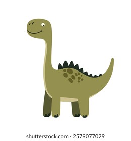 Dinosaur. Little monster cute character hand drawn. Vector isolated on white background.