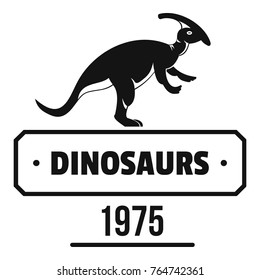 Dinosaur lizard logo. Simple illustration of dinosaur lizard vector logo for web