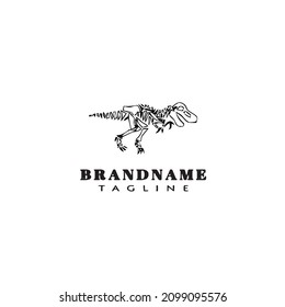 dinosaur logo cartoon icon design template black modern isolated vector illustration