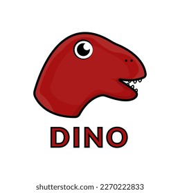Dinosaur logo cute vector illustration