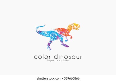 dinosaur logo design. color logo. animal logo. creative logo design.