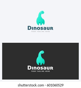 Dinosaur Logo Design Template. Corporate Business Theme. Kid Stuff Concept. Simple and Clean Style. Vector.
