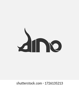 Dinosaur Logo. dino logo. Editable triceratops vector for your logo. 