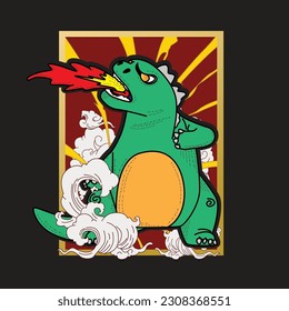 dinosaur logo icon for hobby