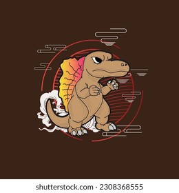 dinosaur logo icon for hobby