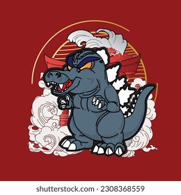 dinosaur logo icon for hobby