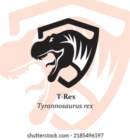 Dinosaur logo silhouette design vector