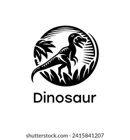 Dinosaur logo simple elegance and clean