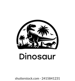 Dinosaur logo simple elegance and clean