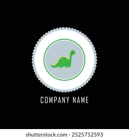 Um logotipo de dinossauro simboliza força e resiliência, representando uma presença poderosa.