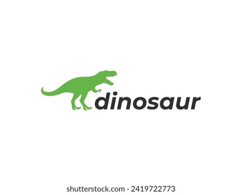 Dinosaurierlogo, Vektorgrafik. dino t-rex-Silhouette-Logo-Vorlage