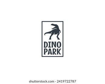 Dinosaurierlogo, Vektorgrafik. dino t-rex-Silhouette-Logo-Vorlage