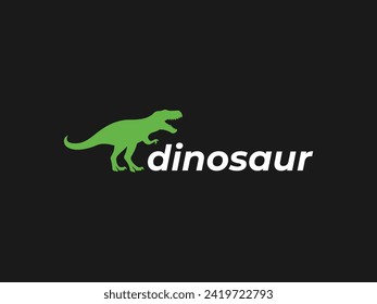 Dinosaurierlogo, Vektorgrafik. dino t-rex-Silhouette-Logo-Vorlage