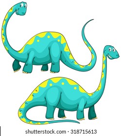 Dinosaur with long neck illustration