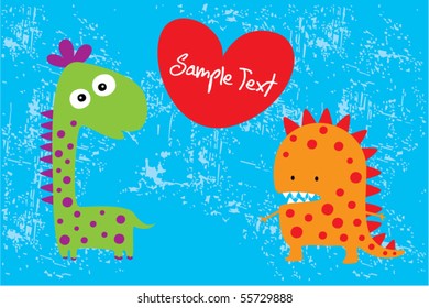 dinosaur love couple