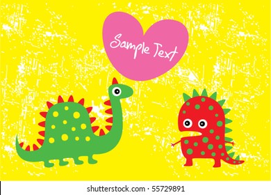 dinosaur love couple