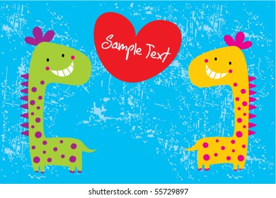 dinosaur love couple