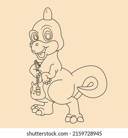 Dinosaurier-Liebhaber kunstfreier Vektordesign