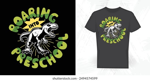 Dinosaur Lover Funny Vintage Back To School T-shirt Design 