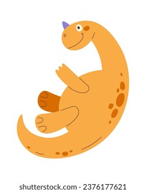 Dinosaur Lying Animal Vector Illustration