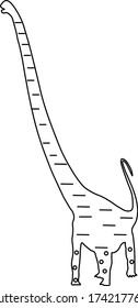 dinosaur "mamenchisaurus" on a white background
