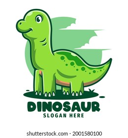 Dinosaur Mascot Cartoon Logo  Template