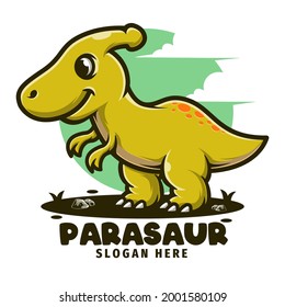 Dinosaur Mascot Cartoon Logo Template 