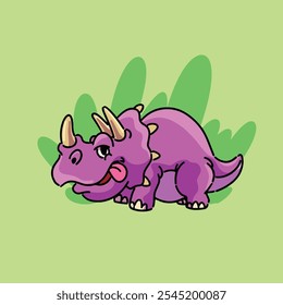 dinosaur mascot logo cartoon character cute color