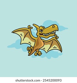 dinosaur mascot logo cartoon character cute color