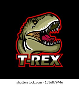 Dinosaur mascot logo design vector with modern illustration concept. Dinosaur illustration for esport team